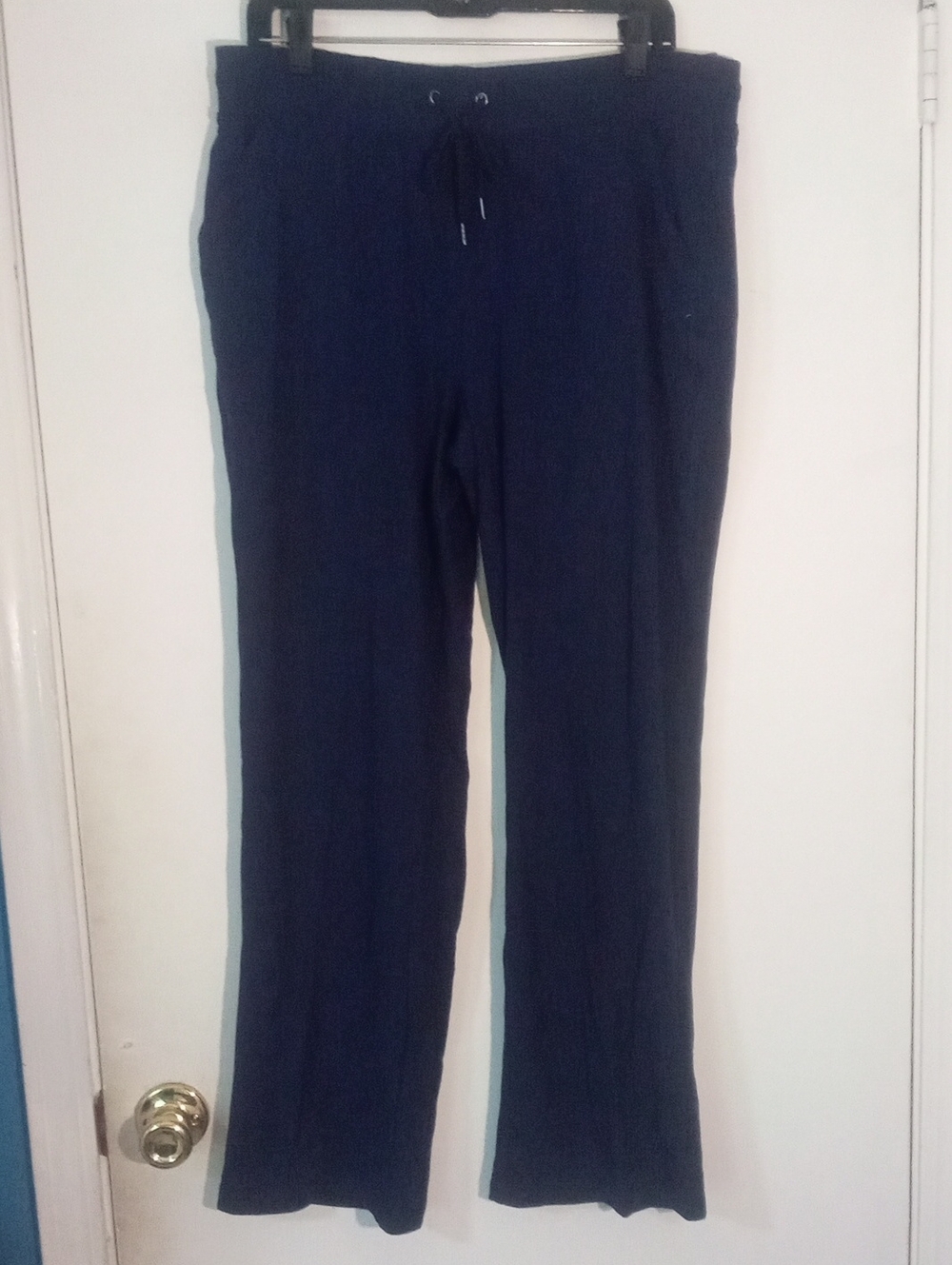 * Tek Gear Essentials Navy Drawstring Casual Pants Large NWT $25 Straight
